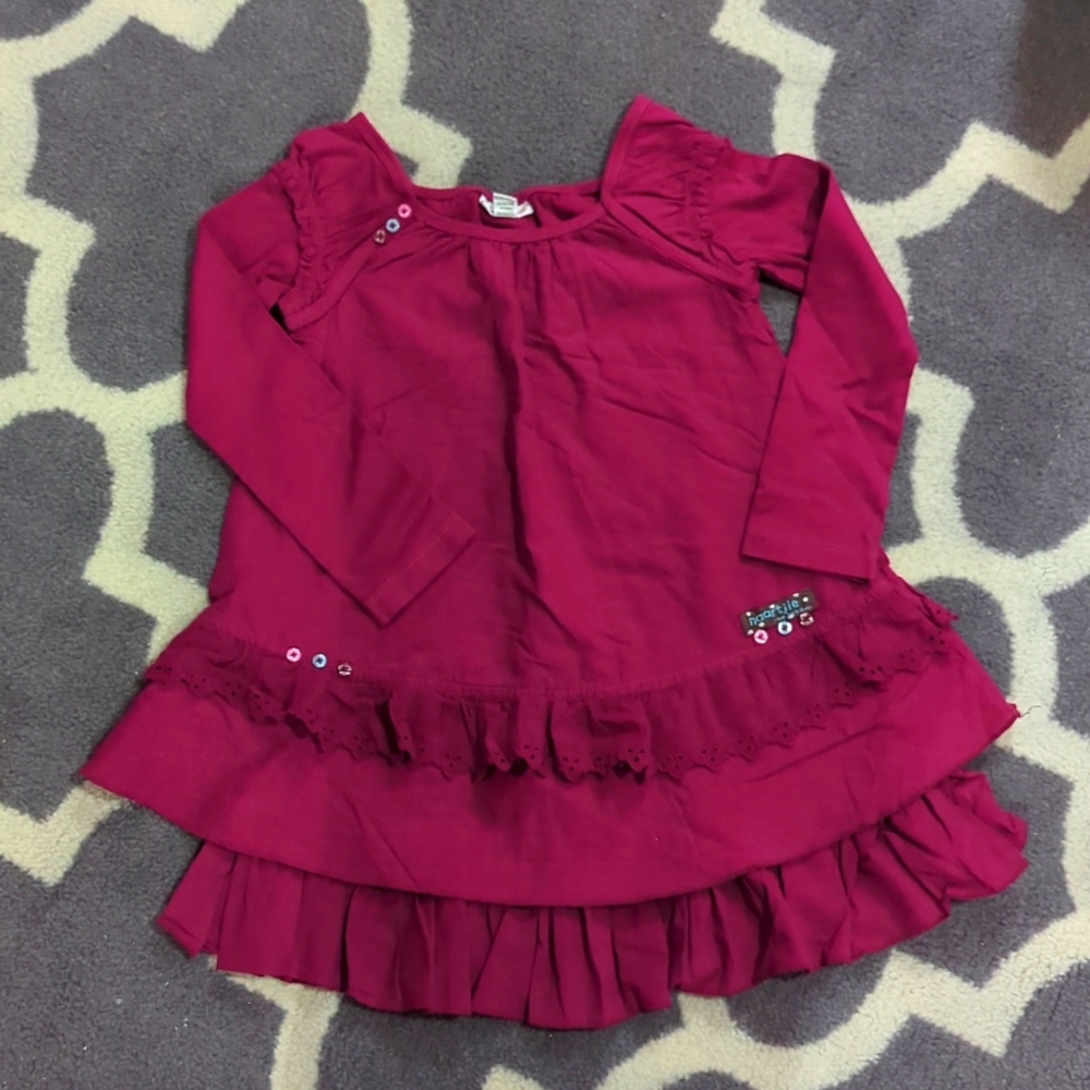 Naartjie Magenta Ruffle Dress